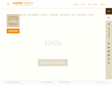 Tablet Screenshot of hotelvondel.com